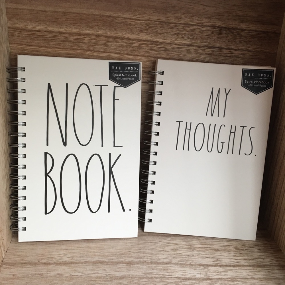 Rae Dunn Notebooks Set Of 2 New LL